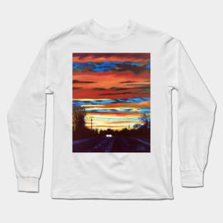 'SUNSET OVER REA ROAD' Long Sleeve T-Shirt